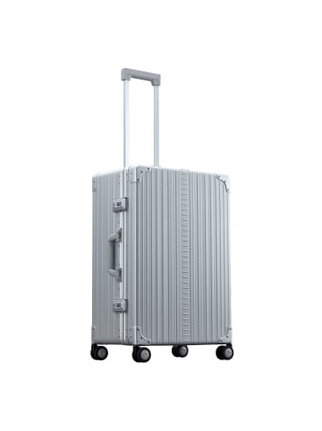 Aleon Traveler 4-Rollen Trolley 67 cm mit Kleidersack in platinum