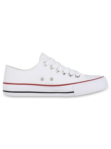 VAN HILL Sneaker Low Aurora in Weiss Rot
