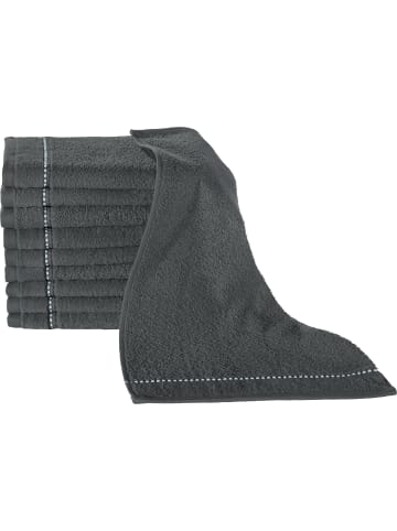 Erwin Müller Frottier Gästetuch 10er-Pack Mannheim in anthrazit