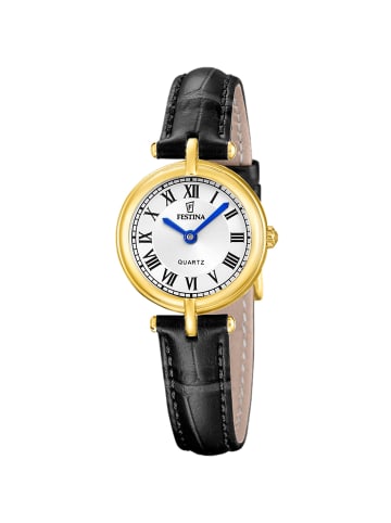 Festina Damenuhr Quarz mit Lederband Schwarz