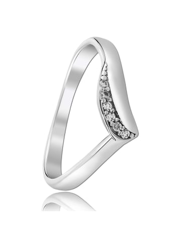 BALIA Ring 925 Sterling Silber, Wave Stapelring, Größe 58 (18,5)