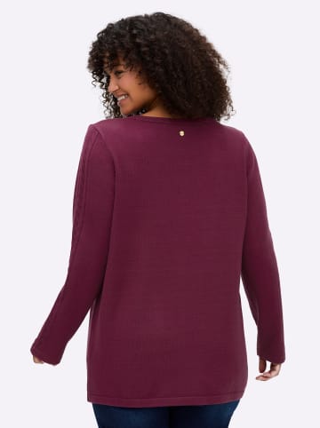 sheego Pullover in bordeaux
