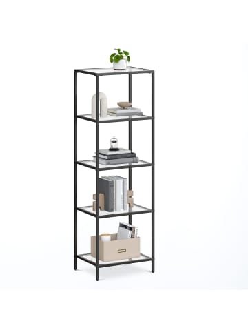 VASAGLE Regal in Schwarz - (B)40 x (H)124.5 x (T)35 cm
