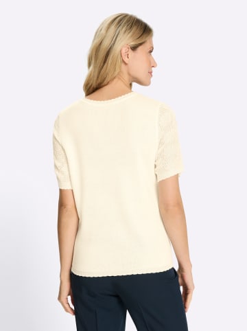 Sieh an! Ajour-Pullover in ecru
