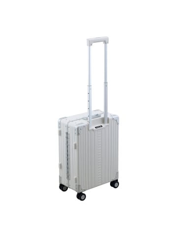 Aleon Fortis 4-Rollen Kabinentrolley Aluminium 54 cm snowwhite