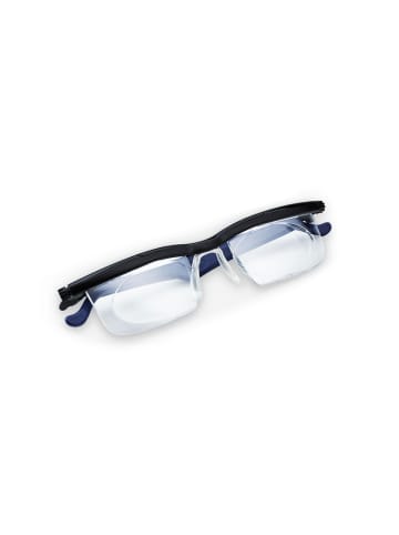 Maximex SEEPLUS-Brille, Blau mit individuell einstellbaren Gläsern, -6 bis +3 Dioptrien in Transparent