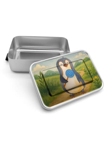 Mr. & Mrs. Panda Frühstücksdose Pinguin Lolli Design ohne Spruch in Weiß