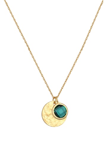 Elli Halskette 925 Sterling Silber Plättchen in Gold