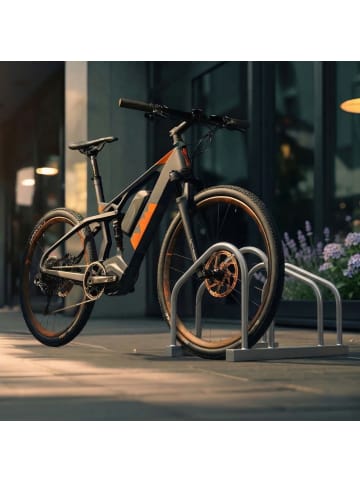relaxdays Fahrradständer in Silber - 2 Räder