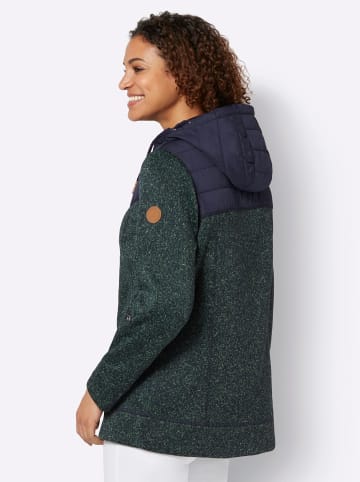 WITT WEIDEN Fleece-Jacke in apfel-marine-meliert