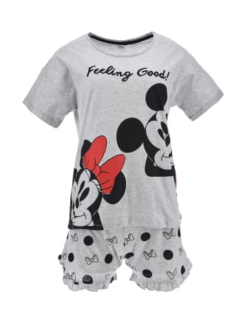 Disney Minnie Mouse 2tlg. Outfit: Schlafanzug kurz Sommer in Grau