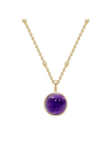 Glanzstücke München Kette mit Anhänger Sterling Silber gelbgold Amethyst in gelbgold