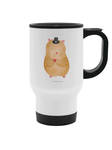 Mr. & Mrs. Panda Kaffeebecher Hamster Hut ohne Spruch in Weiß