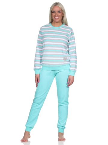 NORMANN Frottee Schlafanzug lang Pyjama - 75041 in mint