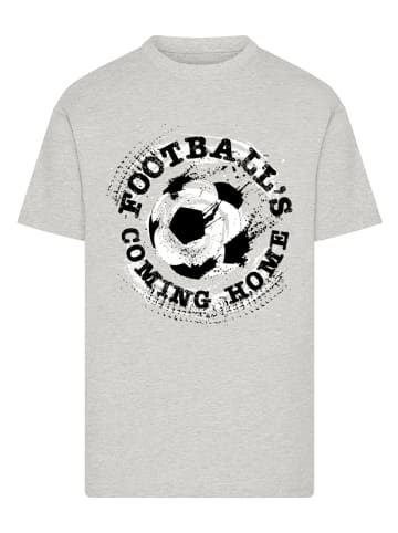 F4NT4STIC T-Shirt Football's Coming Home Paint Splatter in grau meliert