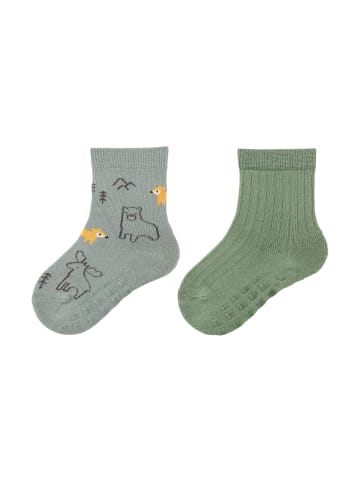 Sterntaler ABS Socken 2er-Pack Waldtiere in sattes grün
