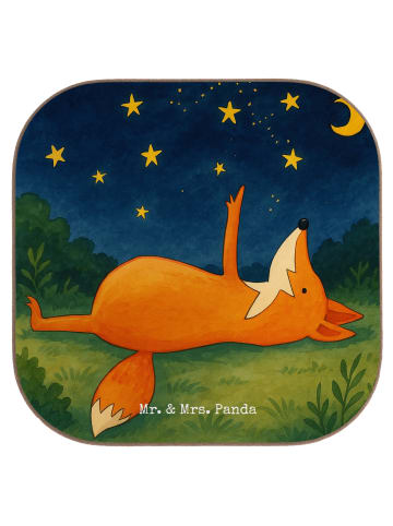 Mr. & Mrs. Panda Tassenuntersetzer Fuchs Sterne Design ohne Spruch in Weiß