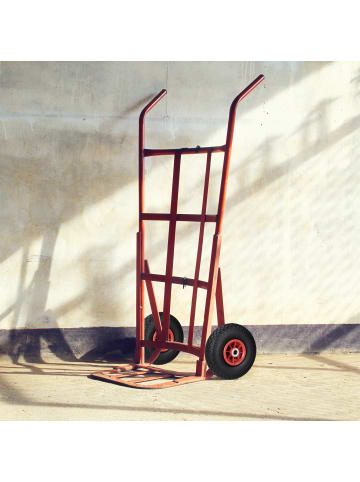 relaxdays 2x Sackkarrenrad 3.00 4 Schwarz Rot