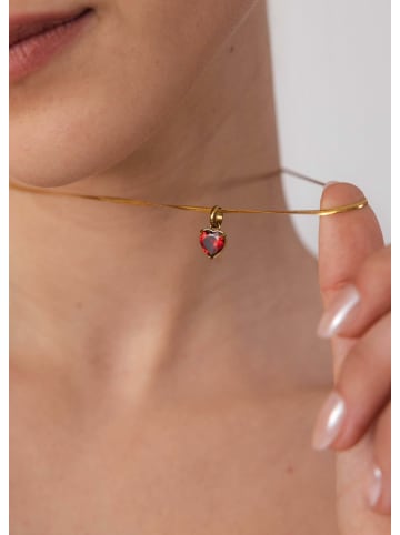 PURELEI Kette Sleeky Red Heart 40–45 in Gold