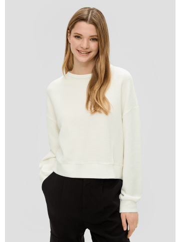 QS Sweatshirt langarm in Creme