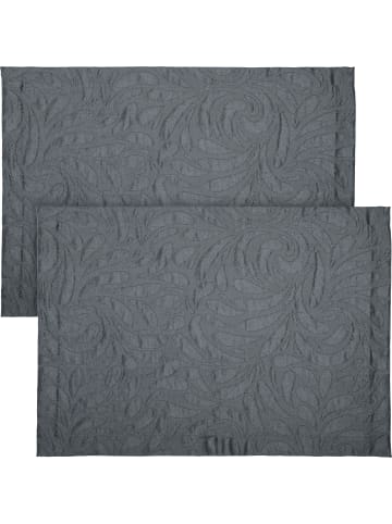 Erwin Müller Jacquard Tischset 2er-Pack Cadiz in anthrazit