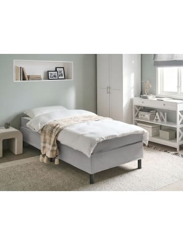 Beliani Doppelbett COUNTESS  in Grau/Braun - (W) 91 x (H) 53 x (L) 201 cm