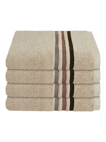 Schiesser Handtuchset Skyline Color 4-teilig in Sand