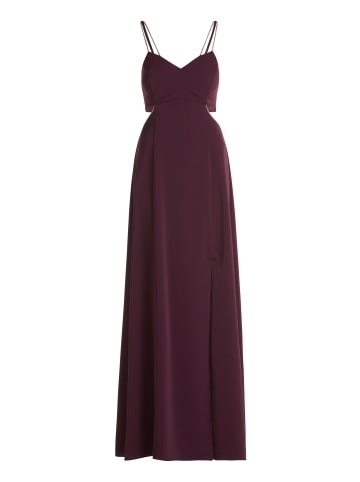 Vera Mont Abendkleid mit Cut-Outs in Shiny Aubergine