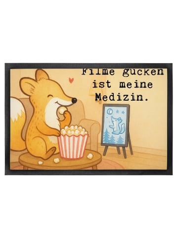 Mr. & Mrs. Panda Schmutzfangmatte Fuchs Filme gucken Design mit ... in Weiß