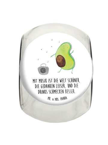 Mr. & Mrs. Panda Bonbonglas Avocado Tanzen mit Spruch in Weiß