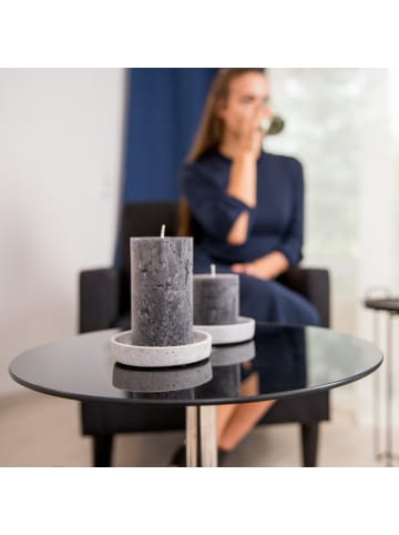 relaxdays Beistelltisch in Schwarz - (H)53 x Ø 43 cm