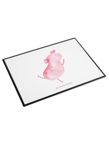 Mr. & Mrs. Panda Schreibmatte Axolotl Tanzen ohne Spruch in Weiß