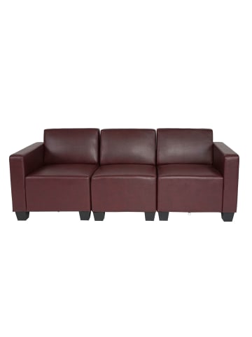 MCW Modular 3-Sitzer Sofa Moncalieri, Rot-braun