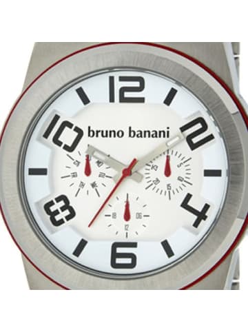 Bruno Banani Analog-Armbanduhr Bruno Banani Analog grau extra groß (ca. 46mm)