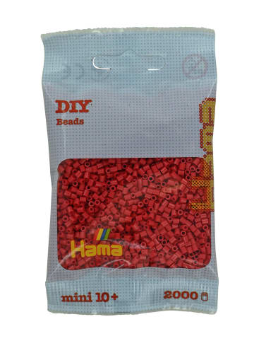 Hama Beutel mit 2000 Mini-Bügelperlen Kirschrot - ab 10 Jahren