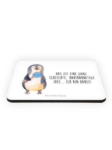 Mr. & Mrs. Panda Kühlschrankmagnet Pinguin Lolli mit Spruch in Weiß