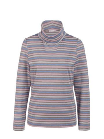 GOLDNER Kurzgröße: Ringelshirt mit Rollkragen in bunt / geringelt