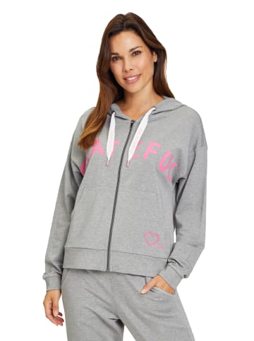 Betty Barclay Sweatjacke mit Kapuze in Grau/Pink