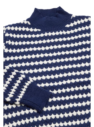 FENIA Damen Sweater in MARINE WEISS STREIFEN