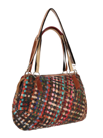 gaya Women Shoulder Bag in Brown Multicolor