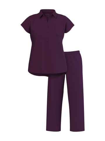 Ulla Popken Pyjama in traubenrot