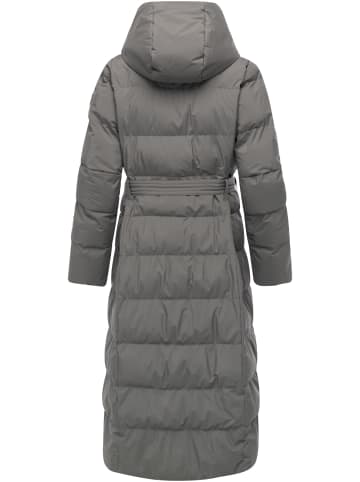 ragwear Steppmantel Niani Long in Stone Grey