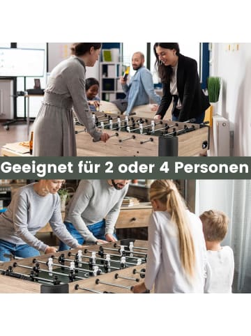 COSTWAY Tischkicker Kinder Kickertisch 117 x 67,5 x 84,5 cm in Beige