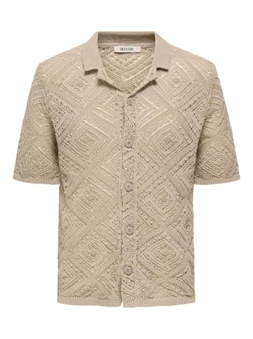 ONLY & SONS Strick-Shirt in String