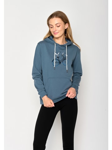 GreenBomb Hoodie Bike Seagulls in Altes Blau