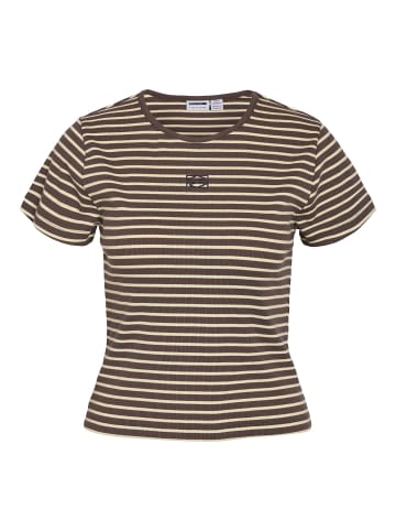 Noisy may T-Shirt in Chocolate Brown