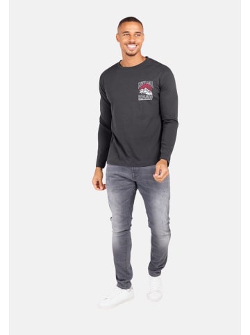 KEY LARGO Longsleeve 'Nevada Adventure' in dunkelgrau