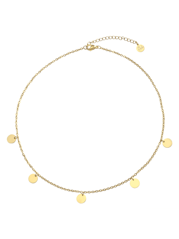 Steel_Art Halskette Damen Kreise rose goldfarben in goldfarben