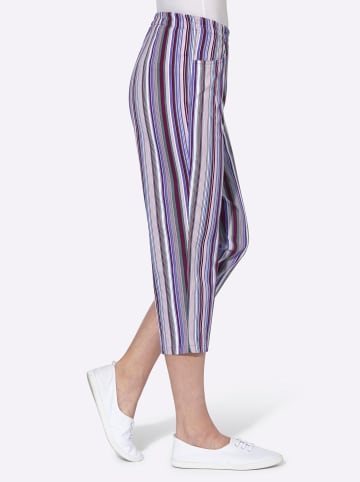 WITT WEIDEN Capri-Hose in beere-gestreift