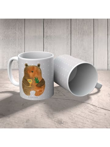 Mr. & Mrs. Panda Kaffeetasse Bär Konfirmation ohne Spruch in Grau Pastell